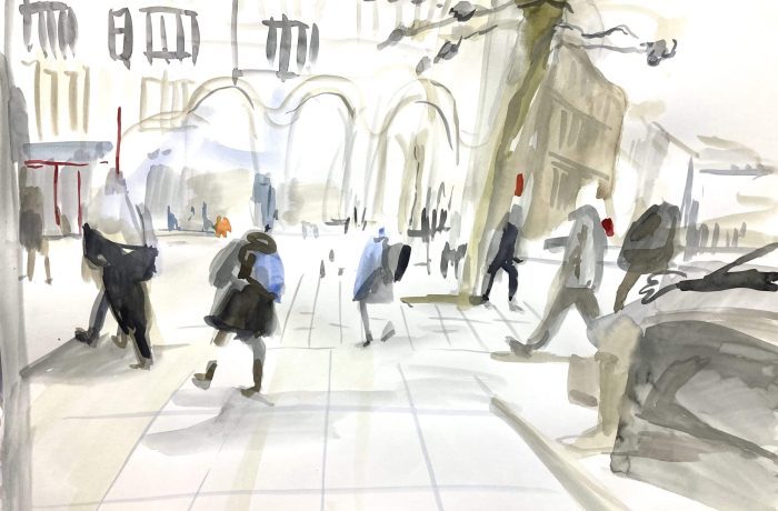 Kâğıt üz suluboya,70x100cm, 2020